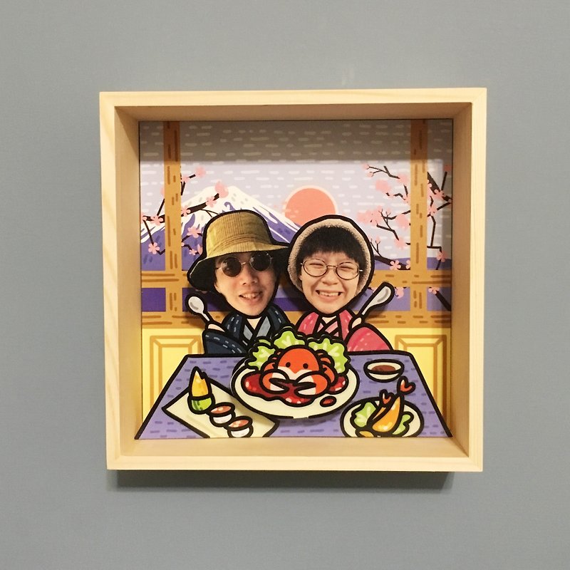 【customized】travel  Photo frame (Honk Kong/Japan/Finland/Korea ) - Picture Frames - Wood Multicolor