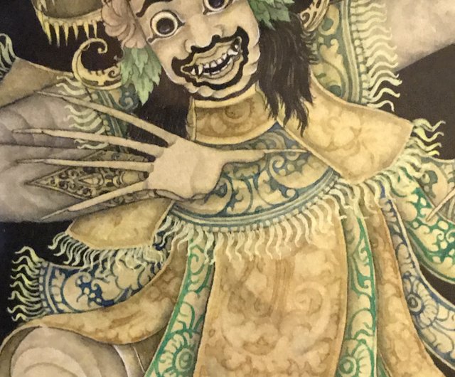 インドネシア バリ島 絵画 布製 バリ舞踊 - メルカリ