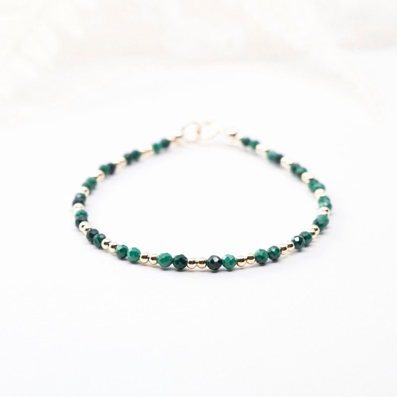 Stone USA 14KGF Ultra-fine Natural Stone Bracelet I Lucky - Bracelets - Crystal Green