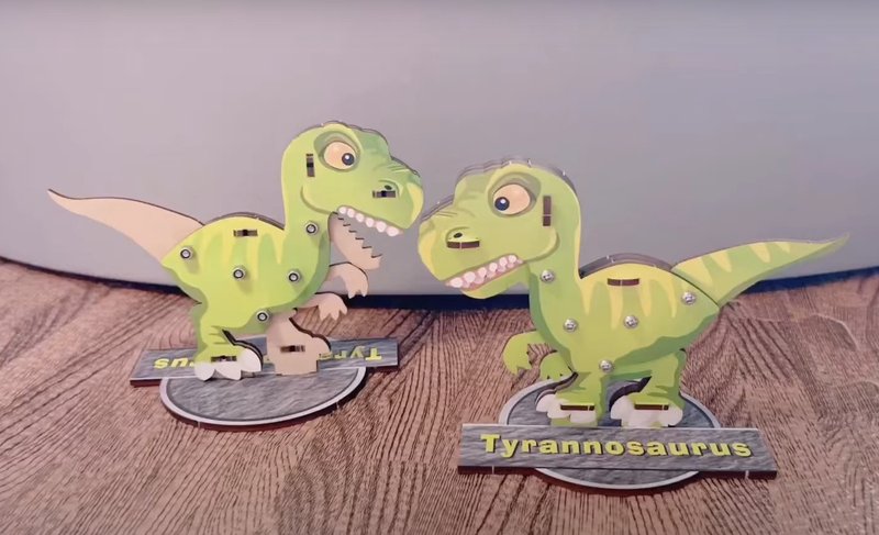 DIY moving dinosaur model material package Tyrannosaurus assembly model made in Taiwan - ชิ้นส่วน/วัสดุอุปกรณ์ - วัสดุอื่นๆ หลากหลายสี