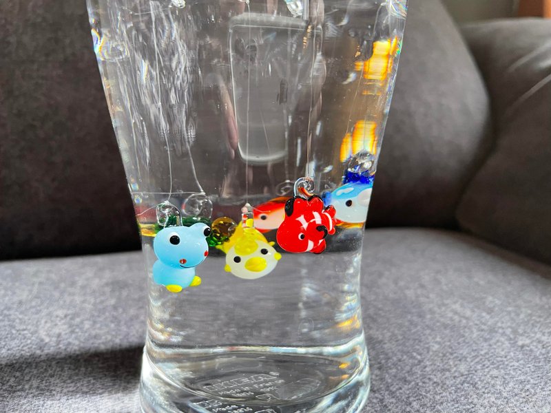 水族箱 魚缸造型裝飾 小丑魚 浮球泡泡魚 水晶玻璃 - 擺飾/家飾品 - 玻璃 