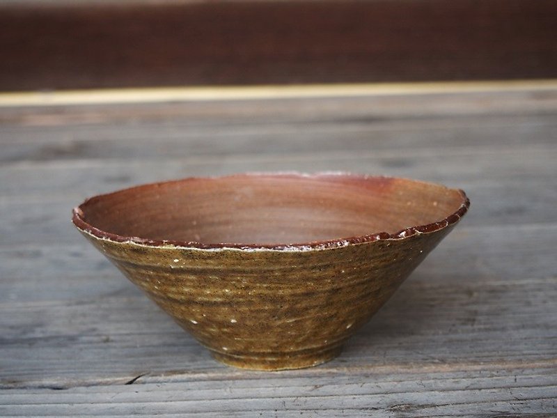 Bizen bowl (middle) hc1-010 - จานเล็ก - ดินเผา สีนำ้ตาล