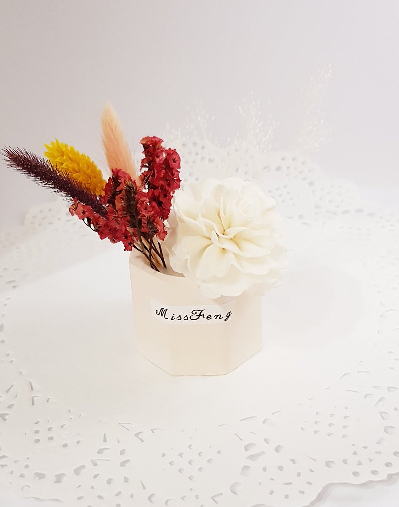 [MissFeng] Handmade Dry Flower Spreading Potted Fragrant Bricks with Fragrance - Mother's Day - Valentine's Day Gifts - Fragrances - Other Materials 