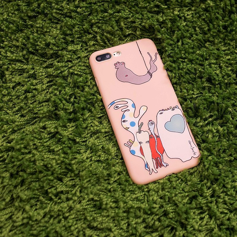 iPhone 8 / 7 / SE 2 (4.7吋) 小資族淺浮雕保護背套 薔薇粉 - 手機殼/手機套 - 塑膠 粉紅色