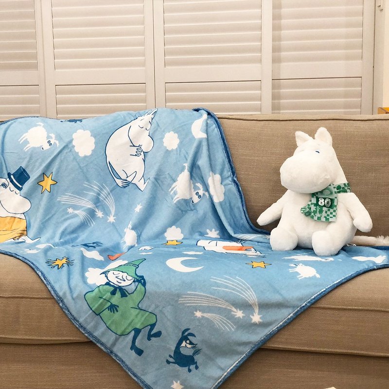 【MOOMIN】Dreamland Reversible Lap Blanket - ผ้าห่ม - วัสดุอื่นๆ 