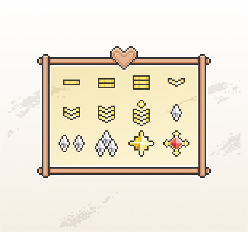 Twitch 訂閱者徽章 小奇點徽章 懷舊像素風 軍階及勛章 - Logo 設計/圖案設計 - 其他材質 