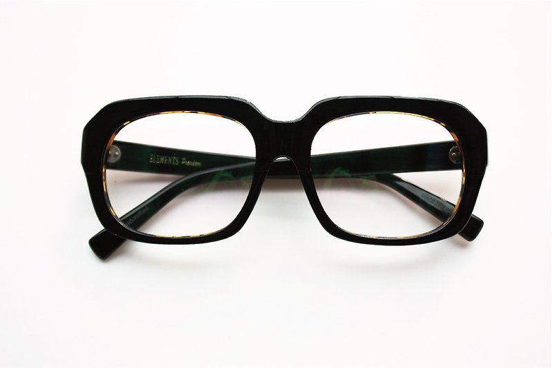 509-C1 Rectangle eyeglasses Handmade in Japan eyewear - Glasses & Frames - Other Materials Brown