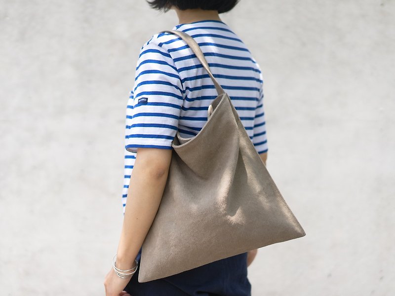 Holiday bag Tan Beige - Handbags & Totes - Cotton & Hemp Khaki
