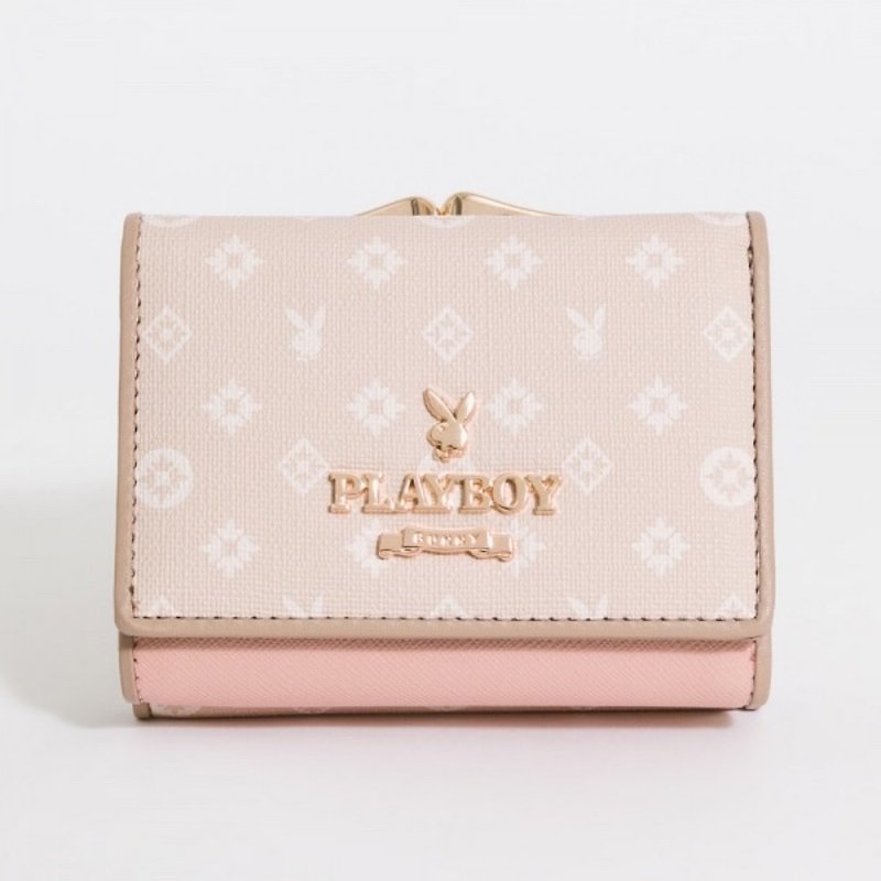 PLAYBOY - 口金短夾 BALLERINA芭蕾兔系列 - 杏色 - 銀包 - 其他材質 粉紅色