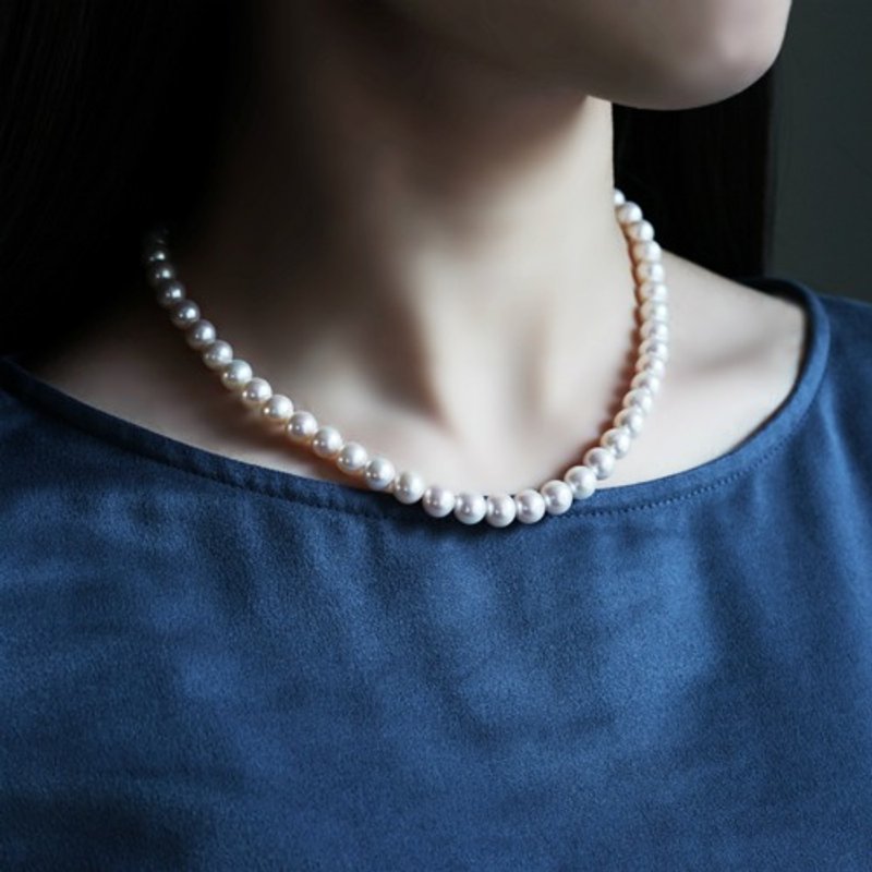 High quality freshwater pearl 40cm necklace Suzanne_40 - สร้อยคอ - เครื่องเพชรพลอย ขาว