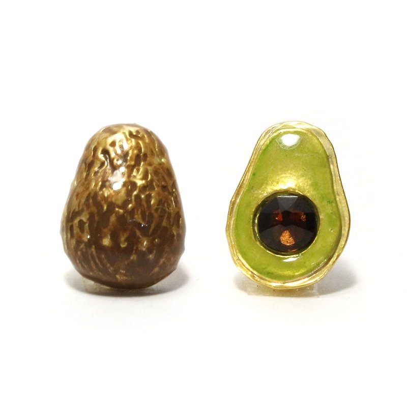Avocado Pierced アボカドピアス　　PA445 - 耳環/耳夾 - 其他金屬 綠色