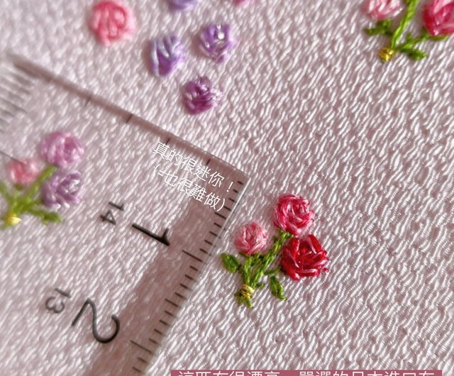 バラの花束 ローズブーケ刺繍スターリングシルバーネックレス