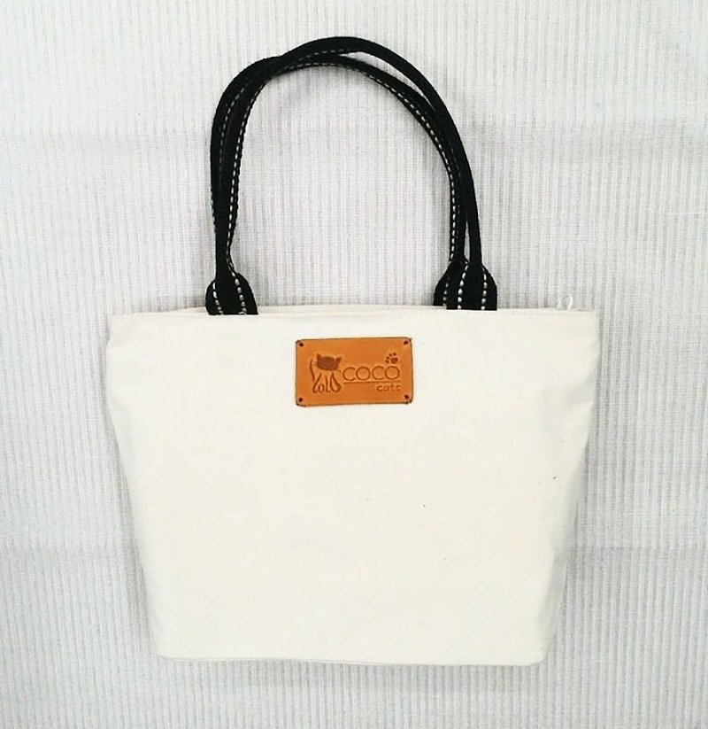 Muji Canvas Tote Bag Lady's Bag (Print Butterfly Valley Bart Material) SCL02 - กระเป๋าถือ - ผ้าฝ้าย/ผ้าลินิน 