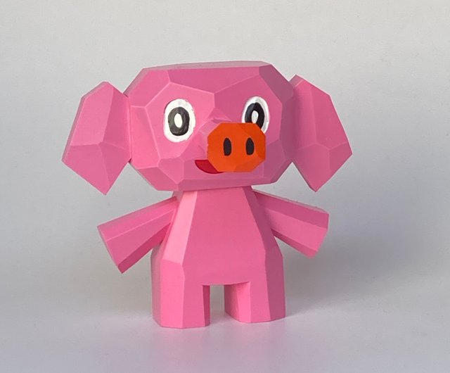 ピンクのゾウ 幸せを運ぶピンクのゾウさん 置物 象 ピンク ゾウ 木彫り 幸運