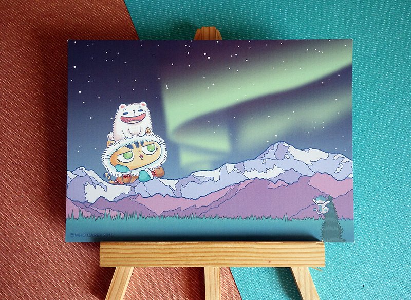 Aurora Postcard - Alaska Light of Happiness - การ์ด/โปสการ์ด - กระดาษ 