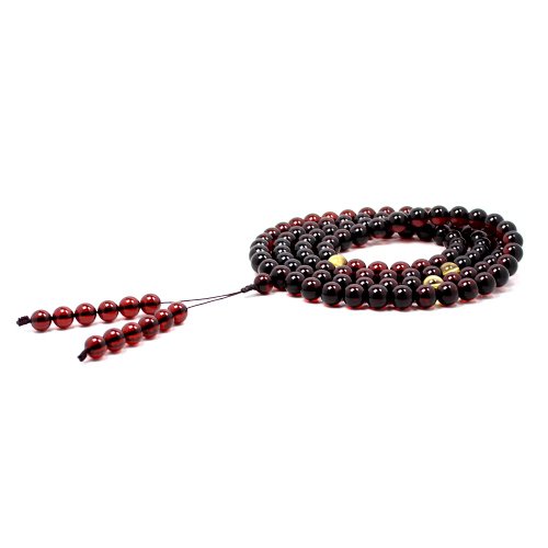 正佳珠寶 Gemsrich Jewelry 【正佳珠寶】琥珀血珀 頂級全淨體血珀 8.3-8.8mm 108顆念珠佛珠