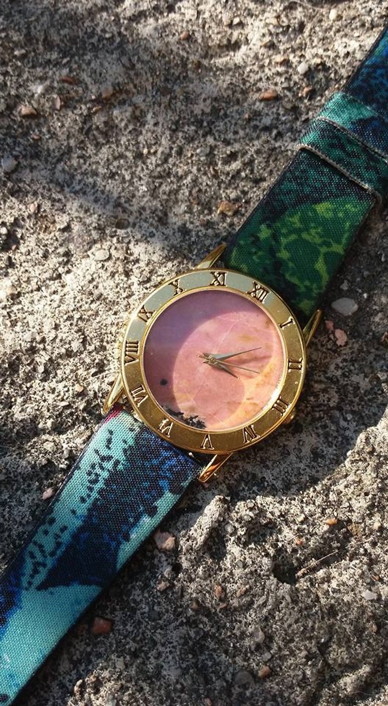 天然石 ロードクロサイト はながら 腕時計 - 腕時計 - 宝石 多色