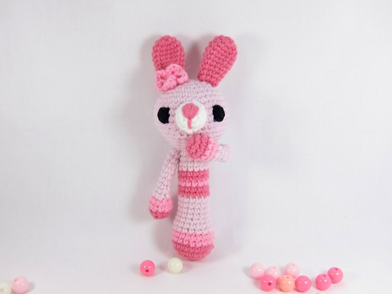 粉兔兔-寶寶手搖鈴-啟發玩具 - 寶寶/兒童玩具/玩偶 - 其他材質 粉紅色