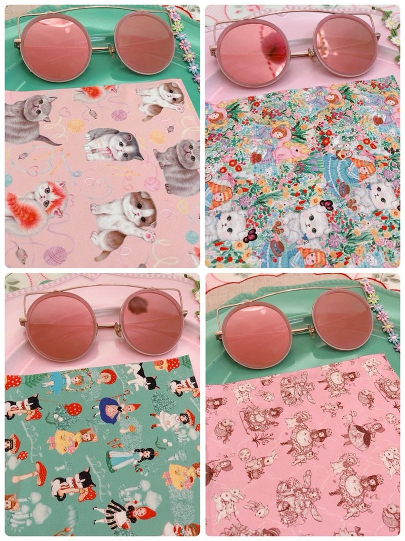 【Bu Yang】Illustrator OnlyTwo Microfiber Universal Cleaning Cloth=Mobile Phone=Screen=Lens - Eyeglass Cases & Cleaning Cloths - Other Materials Multicolor