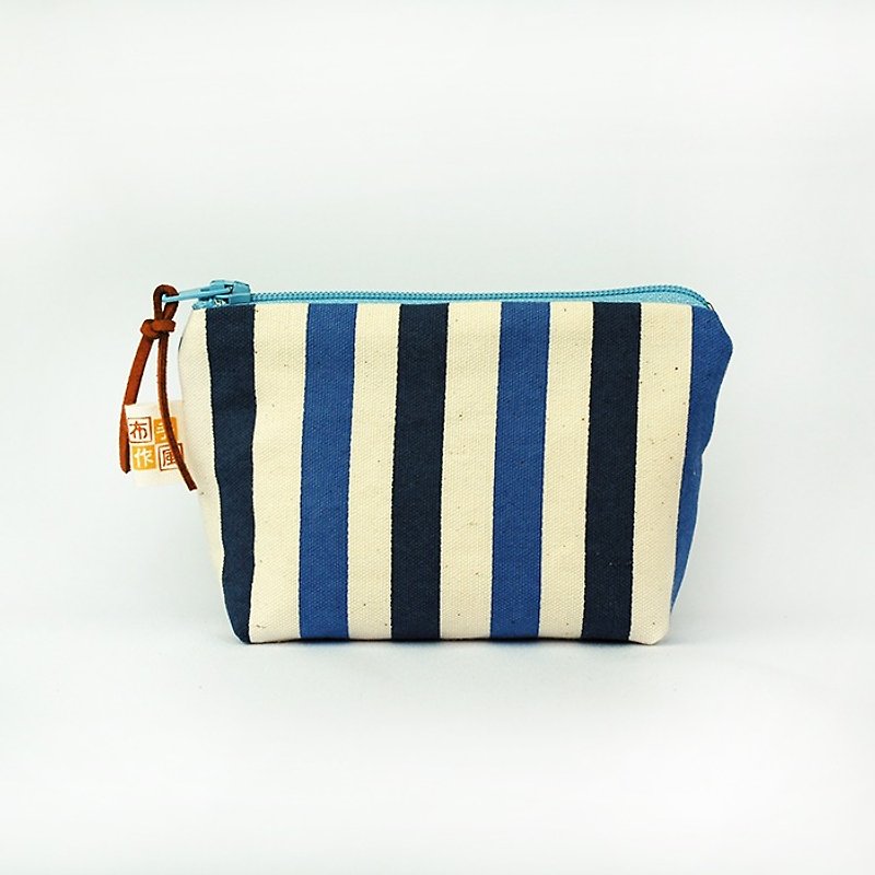 Wenqing small storage bag _ blue - กระเป๋าใส่เหรียญ - ผ้าฝ้าย/ผ้าลินิน สีน้ำเงิน
