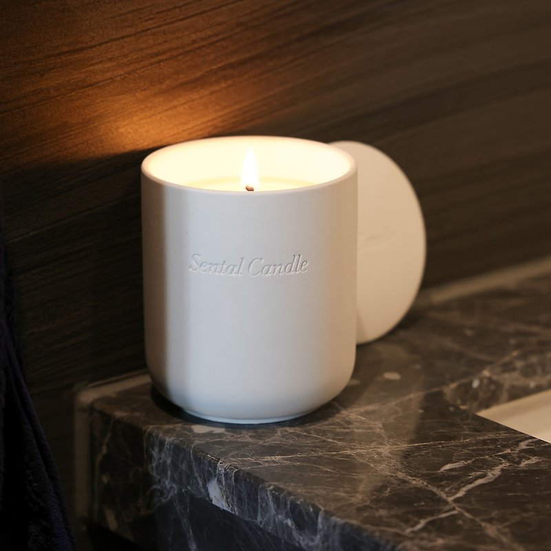 Sental Candle 陶瓷香薰蠟燭 - ENERGY SUNRISE 黎明 - 香氛蠟燭/燭台 - 瓷 白色