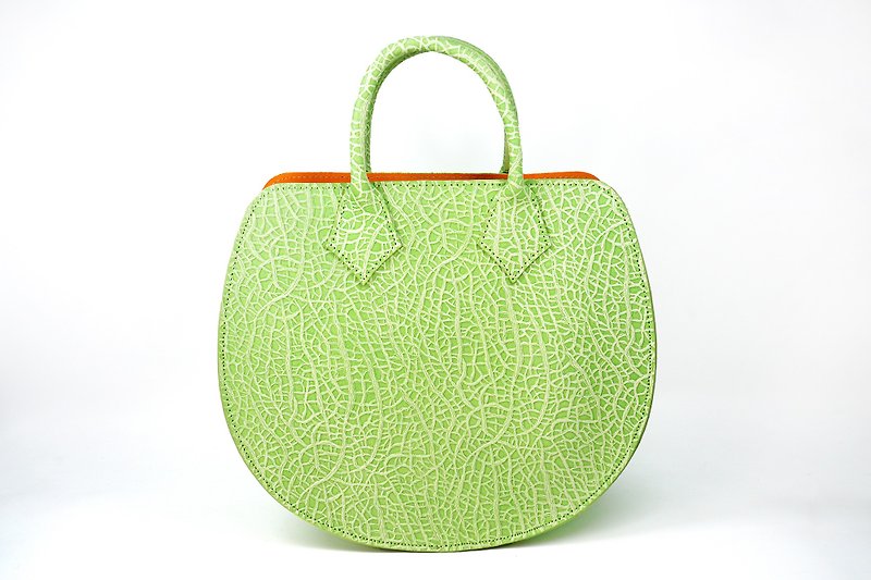 Melon handbag Yubari Melon Cowhide cantaloupe handbag