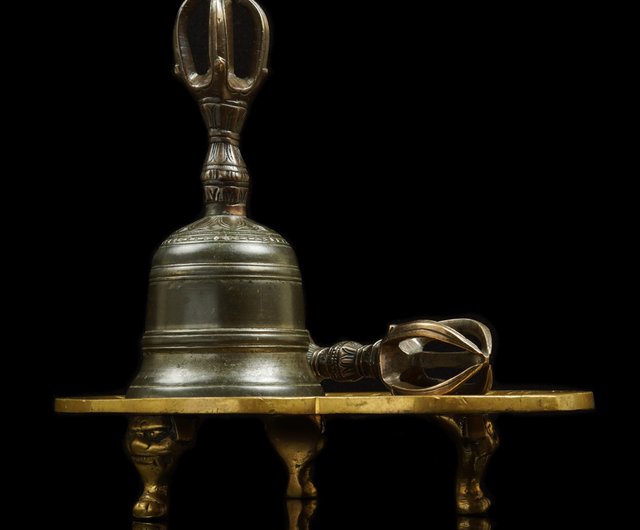 日本17-19世紀東密法器-五股金剛杵.金剛鈴.金剛盤菩多佛教文物- Pinkoi