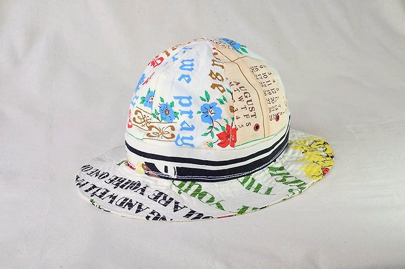 Vintage linen hat Calendar - หมวก - ผ้าฝ้าย/ผ้าลินิน หลากหลายสี