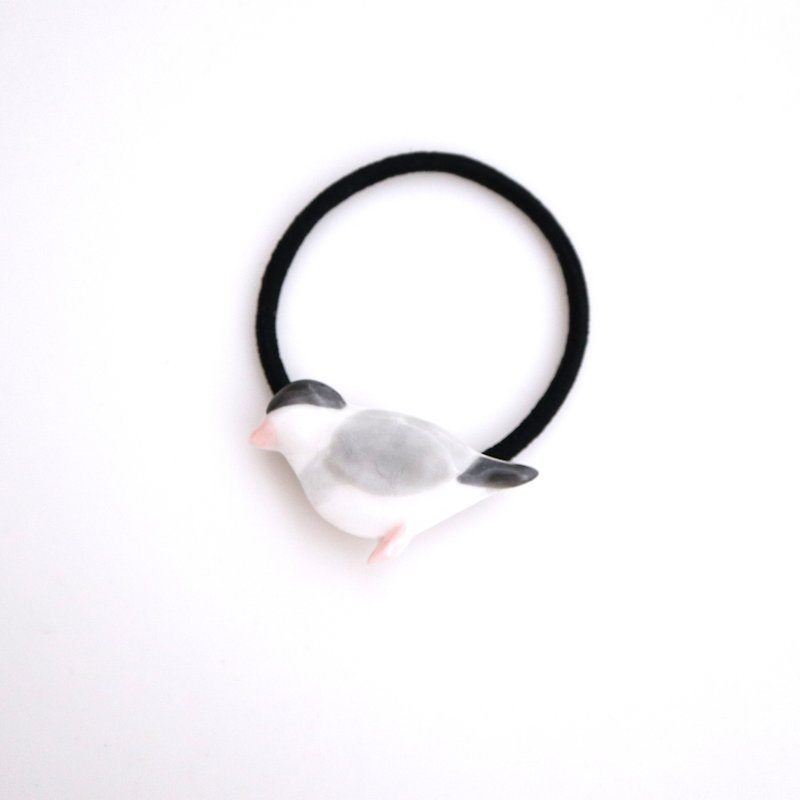 Java sparrow hair tie - ヘアアクセサリー - 磁器 ホワイト