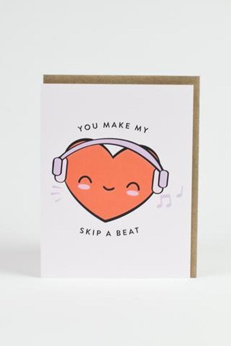 HEART SKIP A BEAT GREETING CARD - Cards & Postcards - Paper Red