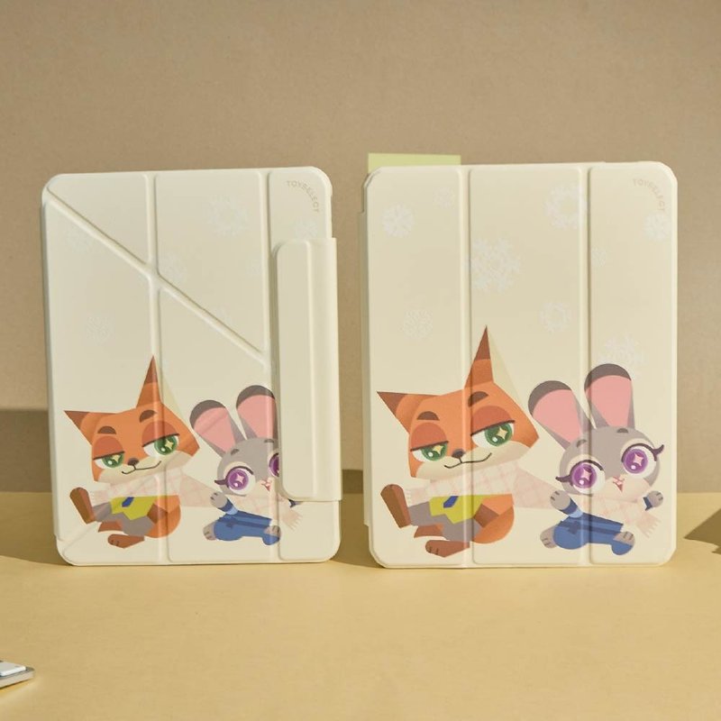 Disney動物方城市-冬季雪花強悍磁吸iPad三折/Y折保護殼 - 平板/電腦保護殼/保護貼 - 塑膠 多色