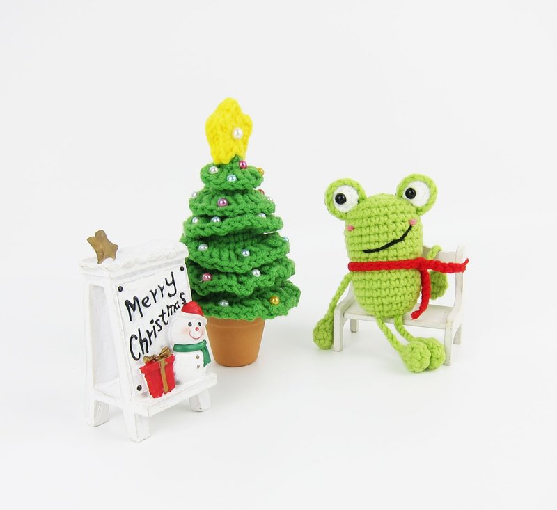 【聖誕節限定】大眼蛙過聖誕節 / 磁鐵 / 鑰匙圈 - 鑰匙圈/鑰匙包 - 其他人造纖維 多色