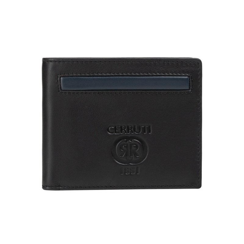 CERRUTI 1881 限量2折 頂級小牛皮12卡皮夾 全新專櫃展示品 - 錢包/皮夾/長短夾 - 真皮 黑色
