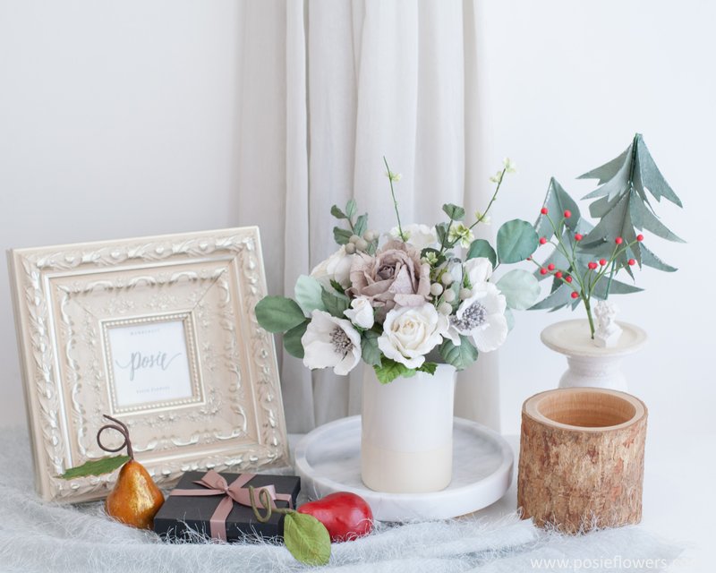 Christmas Collection A BUNCH OF WINTER - Flower Bunch for Decoration - ของวางตกแต่ง - กระดาษ สีเงิน