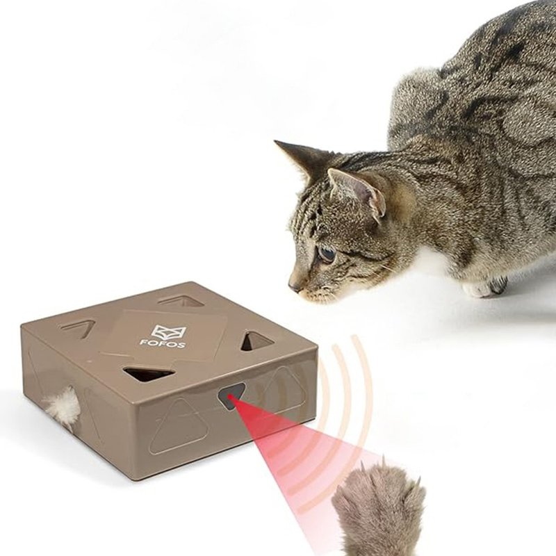 【FOFOS】Good companionship! Cat interactive magic box - Pet Toys - Other Materials Brown