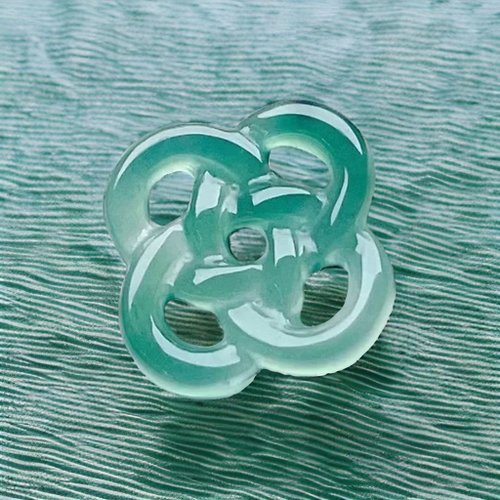 瓔珞珠寶盒 E.L.Jewelry Box 【結‧緣】冰藍水翡翠吉祥結吊飾 | 天然翡翠A貨 | 送禮