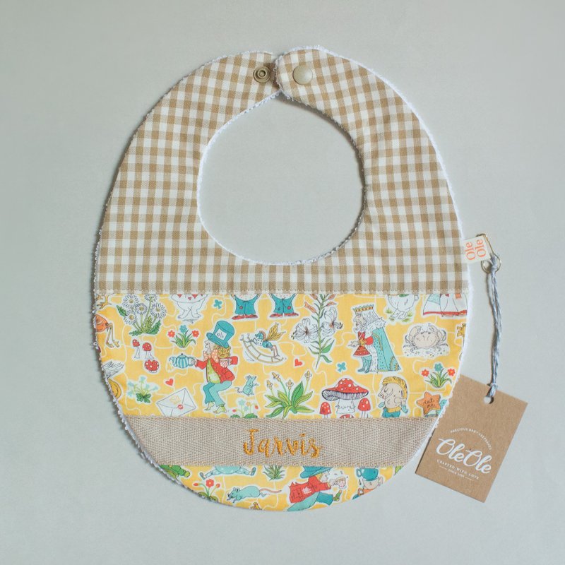 Personalized Baby Bib | Liberty Wonderland - Bibs - Cotton & Hemp Blue