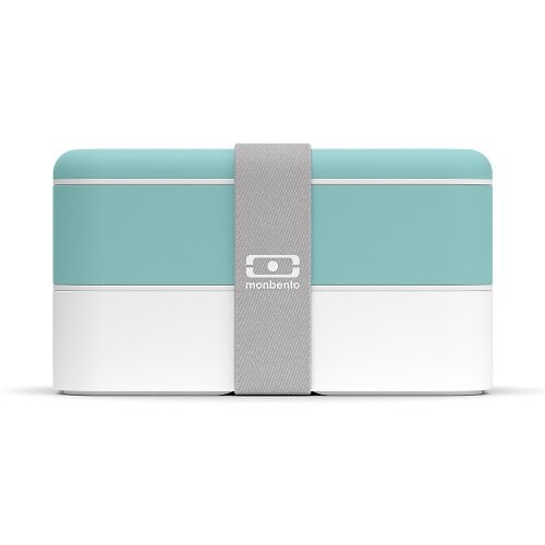 Monbento 授權代理 MONBENTO-雙層餐盒-湖水綠/白(限量商品 售完為止)