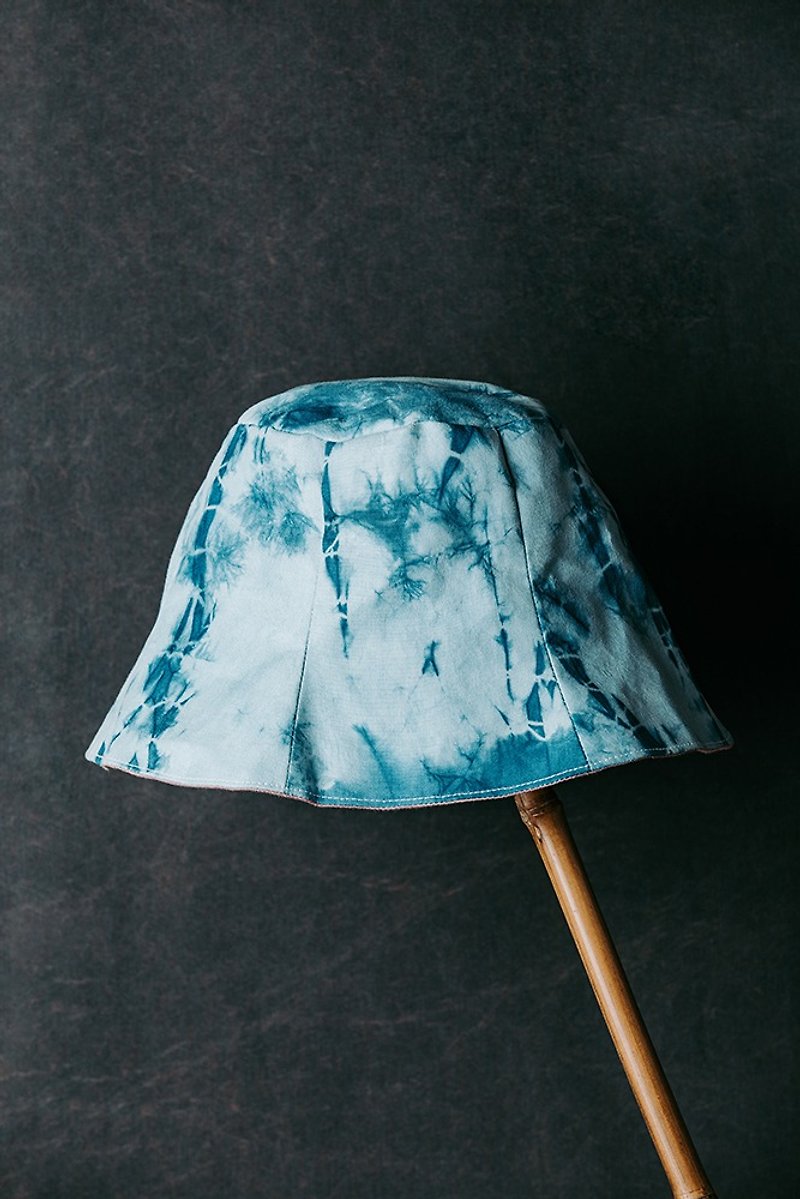 【Japanese dyeing】Blue dyed hat (deep) - Hats & Caps - Cotton & Hemp 