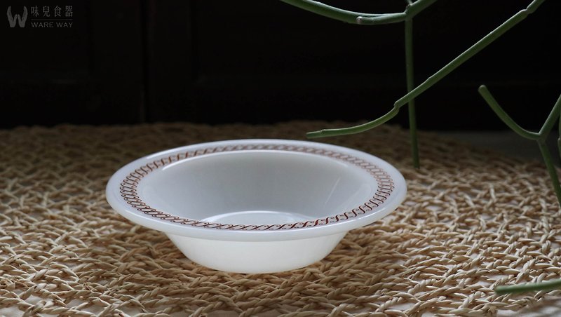 Early Adios Fine Milk Glass Cereal Bowl-Regency (tableware/oldware/old thing/totem)