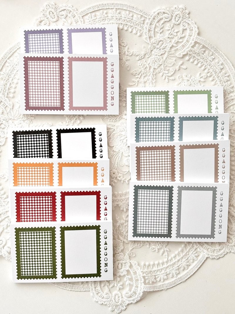 スタンプフレームメモパッド - 付箋・ポストイット - 紙 