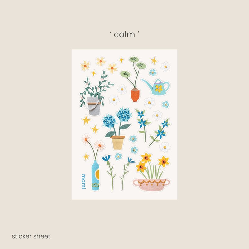 calm - sticker sheet - Stickers - Other Materials Multicolor