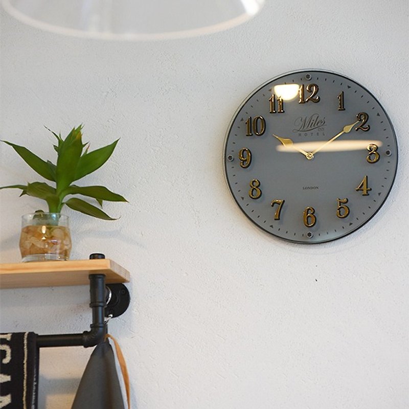 Froyle- British gentleman silent clock wall clock (gray) - Clocks - Glass Gray