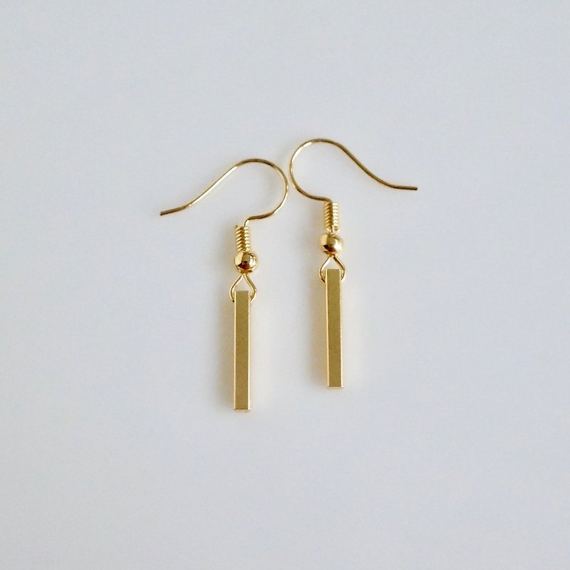 ITS-E141 [Earrings Series, Simple] Ear Hook Earrings Valentine's Day Gift - ต่างหู - โลหะ สีทอง
