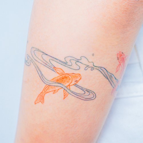 Buy Koi Fish Temporary Tattoo Transfers. Japan Asian Style Online