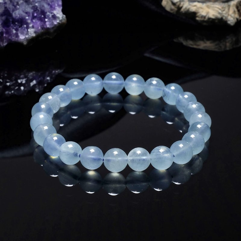 Aquamarine Healing Stone Chakra Crystal Ocean Elf Crystal Bracelet Customized Gift - สร้อยข้อมือ - คริสตัล สีน้ำเงิน