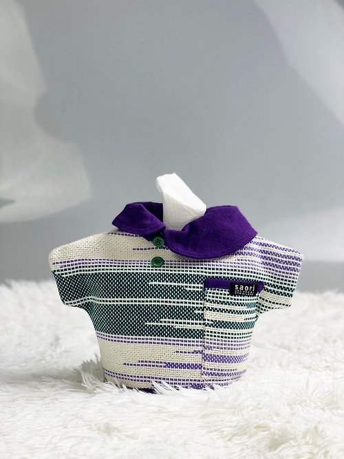 sacit-shop saori tissue holder purple polo shirt