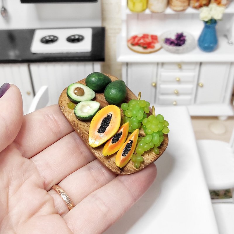 ดินเหนียว ตุ๊กตา - Mini exotics for dolls and dollhouses - realistic exotic fruits 1 6 - miniature