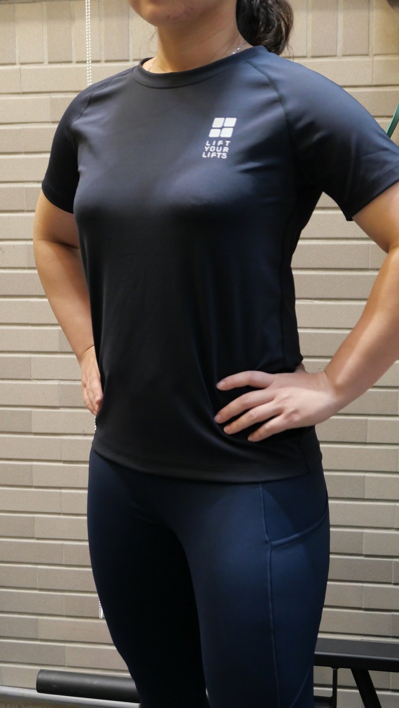 Simple and stylish, wear the dry collagen limited edition women's top - Women's T-Shirts - Other Man-Made Fibers Black