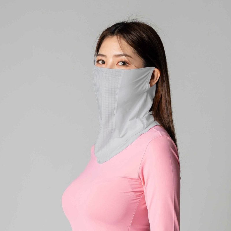 【MEGA COOUV】冰感防曬透氣網眼面罩UV-508-2 - 口罩/口罩收納套 - 其他材質 白色